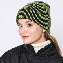 Load image into Gallery viewer, Woven Two Tone Beanie Hat
