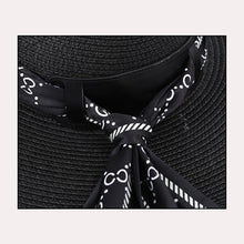 Load image into Gallery viewer, Patterned Scarf Band Straw Sun Hat
