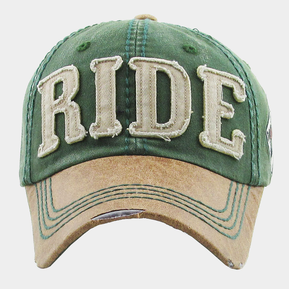 Ride Message Vintage Baseball Cap