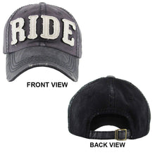 Load image into Gallery viewer, Ride Message Vintage Baseball Cap
