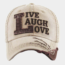 Load image into Gallery viewer, LIVE LAUGH LOVE Vintage Baseball Cap

