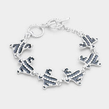 Load image into Gallery viewer, Clear Zebra Patterned Texas Link Bracelet
