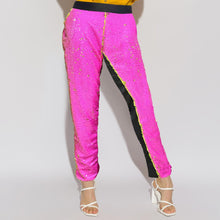 Load image into Gallery viewer, Pink Reversible Sequin Skinny Pants
