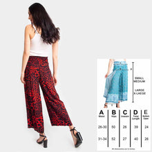 Load image into Gallery viewer, Red Leopard Print Slit Wide Leg Palazzo Pants
