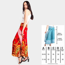 Load image into Gallery viewer, Red Paisley Print Slit Wide Leg Palazzo Pants
