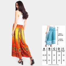 Load image into Gallery viewer, Yellow Greek Print Slit Wide Leg Palazzo Pants
