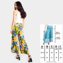 Load image into Gallery viewer, Yellow Floral Print Slit Wide Leg Palazzo Pants
