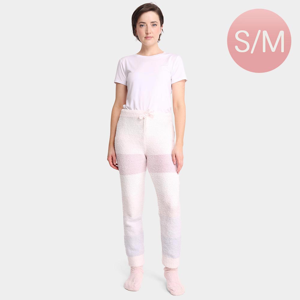 Pink Color Block Soft Loungewear Pants