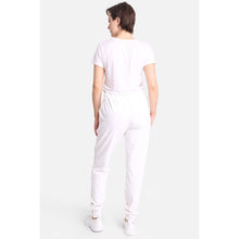 Load image into Gallery viewer, White Solid Front Pockets Loungewear Drawstring Jogger Pants
