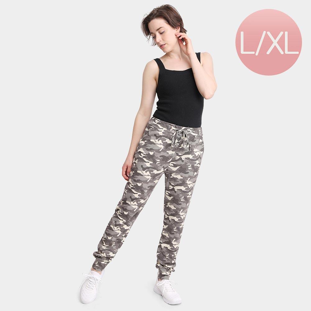 Green Camouflage Patterned Loungewear Pants