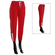 Load image into Gallery viewer, Red Side Stripes Detail Band Lounge Pants
