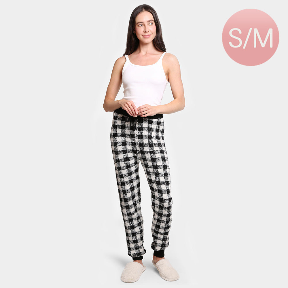 White Buffalo Check with String Soft Loungewear Pants