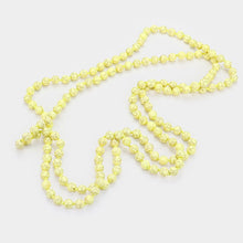 Load image into Gallery viewer, Yellow Natural Stone Bead Long Necklace
