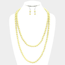 Load image into Gallery viewer, Yellow Natural Stone Bead Long Necklace
