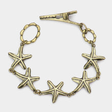 Load image into Gallery viewer, Gold Vintage Starfish Clip Bracelet
