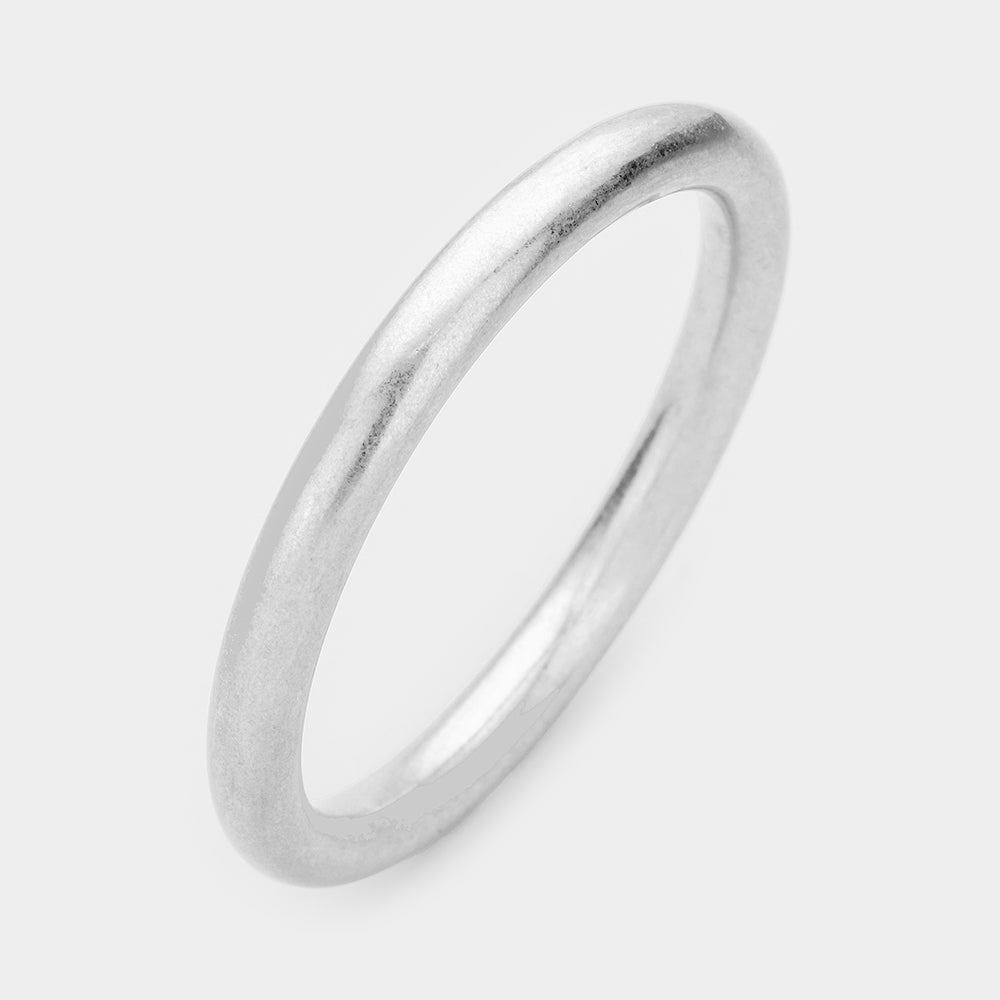 Silver Metal Bangle Bracelet