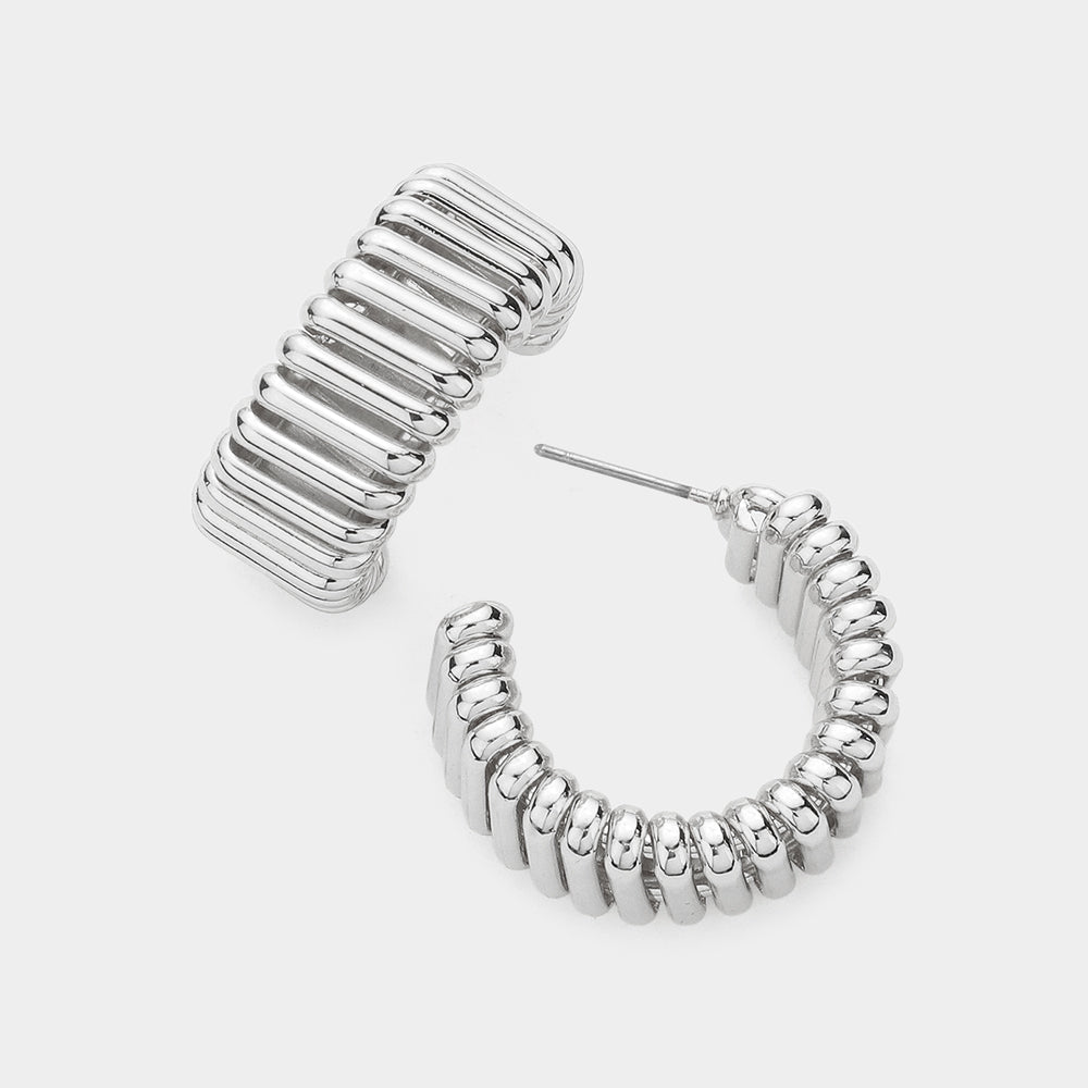 Bubble Metal Hoop Earrings