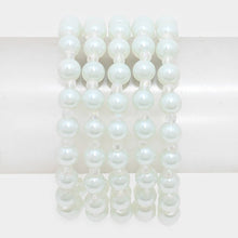 Load image into Gallery viewer, White Magnetic pearl strand bracelet
