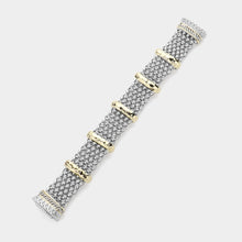 Load image into Gallery viewer, Two Tone Metal Caviar Bold Magnetic Bracelet
