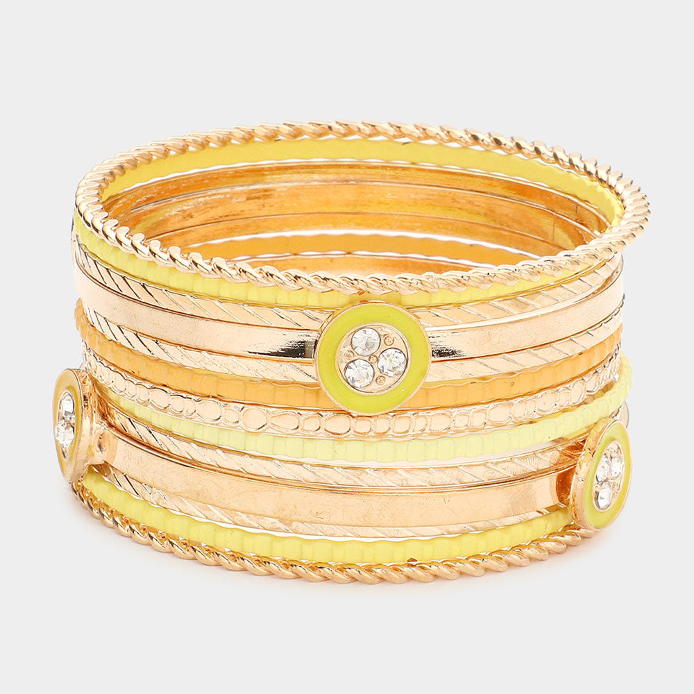 Yellow 13PCS - Multi Layered Bracelets