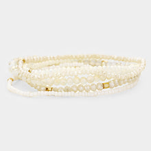 Load image into Gallery viewer, White 5PCS Multi Beaded Stretch Bracelets
