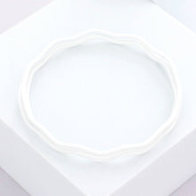 Load image into Gallery viewer, White 3PCS - Zigzag Chevron Wavy Bangle Bracelets
