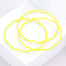 Load image into Gallery viewer, Yellow 3PCS - Zigzag Chevron Wavy Bangle Bracelets
