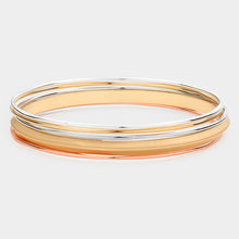 Load image into Gallery viewer, Three Tone 5PCS - Metal Bangle Bracelets
