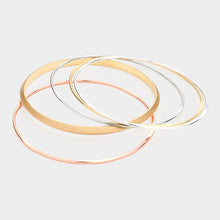 Load image into Gallery viewer, Three Tone 5PCS - Metal Bangle Bracelets
