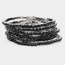Load image into Gallery viewer, Hematite 6PCS  Multi Layered Beaded Stretch Bracelet
