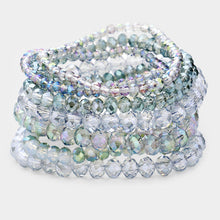 Load image into Gallery viewer, 9PCS - Faceted Bead Stretch Bracelets
