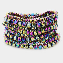 Load image into Gallery viewer, 9PCS - Faceted Bead Stretch Bracelets
