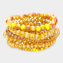 Load image into Gallery viewer, 9PCS - Faceted Bead Stretch Bracelets
