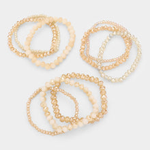 Load image into Gallery viewer, 9PCS - Faceted Bead Stretch Bracelets
