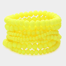 Load image into Gallery viewer, Green 9PCS - Faceted Bead Stretch Bracelets
