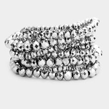 Load image into Gallery viewer, 9PCS - Faceted Bead Stretch Bracelets
