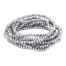 Load image into Gallery viewer, 10PCS - Faceted Beaded Multi Layered Stretch Bracelets
