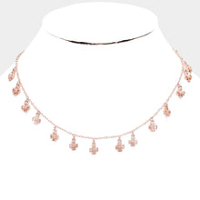 Load image into Gallery viewer, Rose Gold Cross Pendant Drop Dangle Collar Necklace
