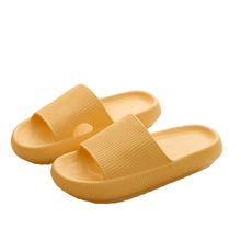 Load image into Gallery viewer, Yellow Solid Soft Sole Slippers
