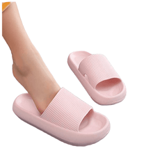 Load image into Gallery viewer, Pink Solid Soft Sole Slippers
