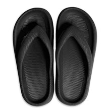 Load image into Gallery viewer, Black Solid Soft Sole Flip Flop Slippers
