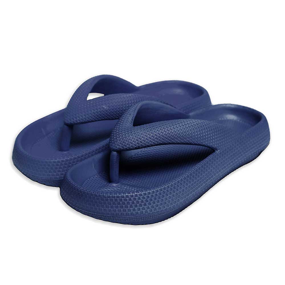 Blue Solid Soft Sole Flip Flop Slippers