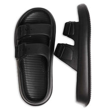 Load image into Gallery viewer, Black Solid Soft Sole Slippers
