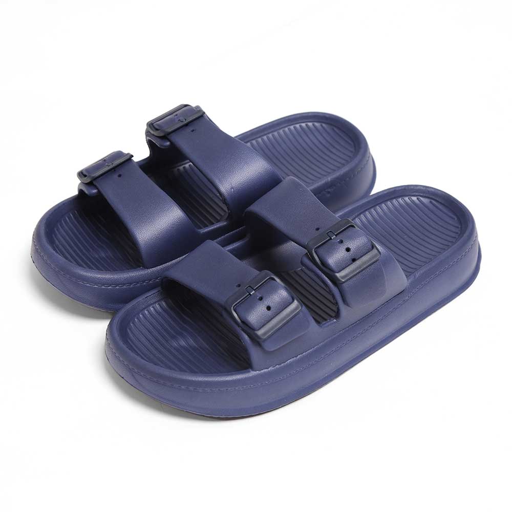 Blue Solid Soft Sole Slippers