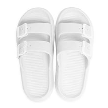 Load image into Gallery viewer, White Solid Soft Sole Slippers
