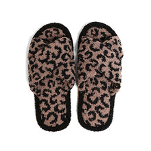 Load image into Gallery viewer, Leopard Patterned Crisscross Soft Home Indoor Floor Slippers
