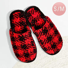 Load image into Gallery viewer, Red Buffalo Check Pattern Soft Home Indoor Floor Slippers
