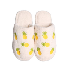 Load image into Gallery viewer, Yellow Pineapple Print Soft Home Indoor Floor Slippers
