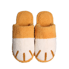 Load image into Gallery viewer, Yellow Cat Paw Soft Home Indoor Floor Slippers
