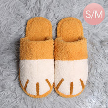 Load image into Gallery viewer, Yellow Cat Paw Soft Home Indoor Floor Slippers
